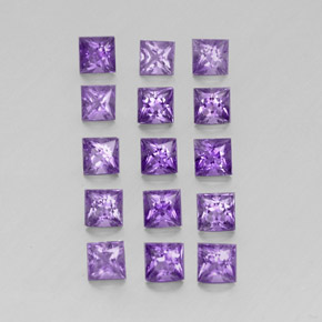 Gemas de amatista violeta natural de  ct, cuadrado, VS