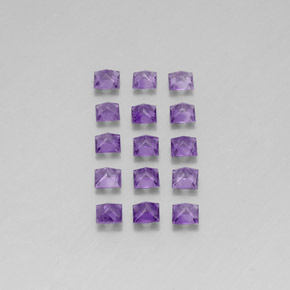 Gemas de amatista violeta natural de  ct, cuadrado, VS