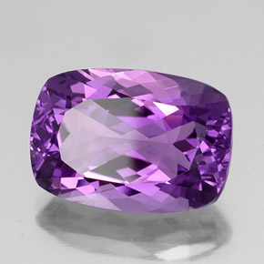 Amatista violeta natural de 13,68 ct, corte cojín, VVS-VS