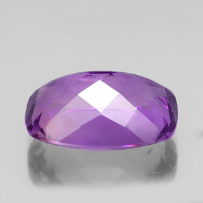 Amatista violeta natural de 13,68 ct, corte cojín, VVS-VS