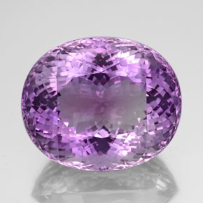 Amatista violeta natural de 124,50 ct, corte óvalo, VVS-VS