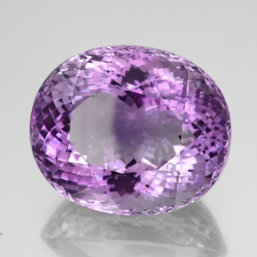 Amatista violeta natural de 124,50 ct, corte óvalo, VVS-VS