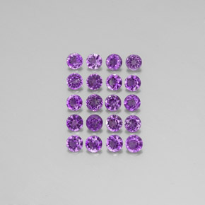 Gemas de amatista violeta natural de  ct, corte redondo, VS