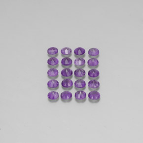 Gemas de amatista violeta natural de  ct, corte redondo, VS