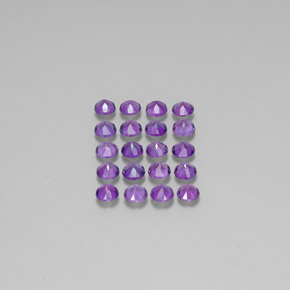 Gemas de amatista violeta natural de  ct, corte redondo, VS