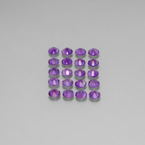 Gemas de amatista violeta natural de  ct, corte redondo, VS