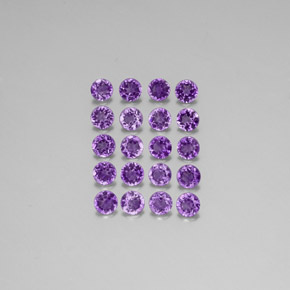 Gemas de amatista violeta natural de  ct, corte redondo, VS