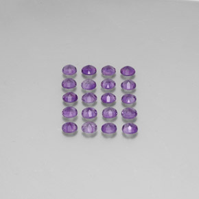 Gemas de amatista violeta natural de  ct, corte redondo, VS