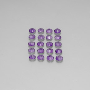 Gemas de amatista violeta natural de  ct, corte redondo, VS