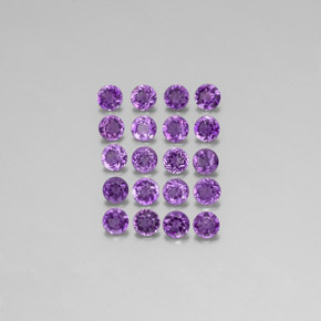 Gemas de amatista violeta natural de  ct, corte redondo, VS