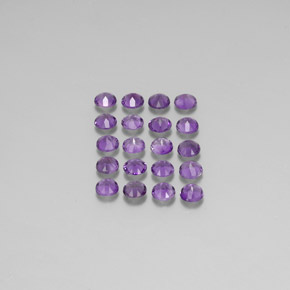 Gemas de amatista violeta natural de  ct, corte redondo, VS