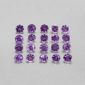 Gemas de amatista violeta natural de  ct, corte redondo, VS