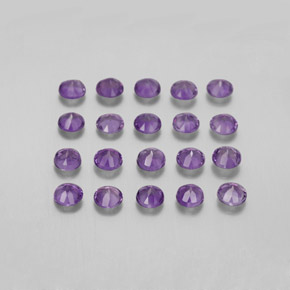 Gemas de amatista violeta natural de  ct, corte redondo, VS