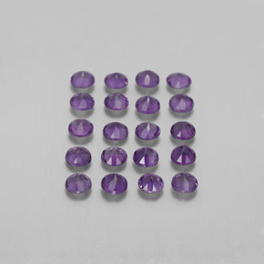Gemas de amatista violeta natural de  ct, corte redondo, VS