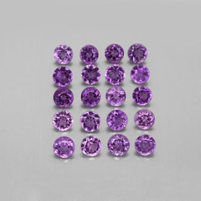 Gemas de amatista violeta natural de  ct, corte redondo, VS