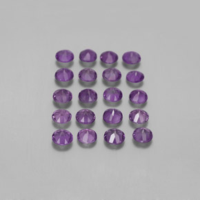 Gemas de amatista violeta natural de  ct, corte redondo, VS