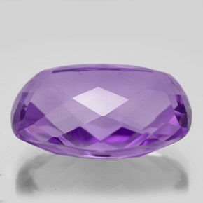 Amatista violeta natural de 18,21 ct, corte cojín, VVS-VS