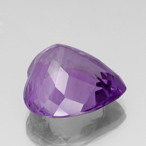 Amatista violeta natural de 20,85 ct, forma de corazón, VVS-VS
