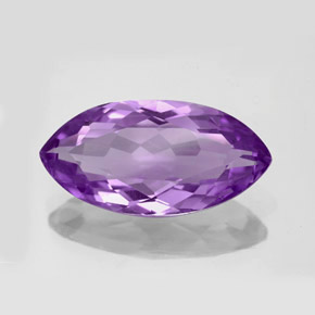 Amatista violeta natural de 7,64 ct, marquesa, VVS