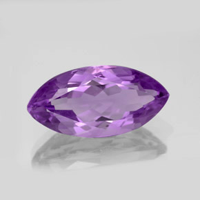 Amatista violeta natural de 7,99 ct, marquesa, VS