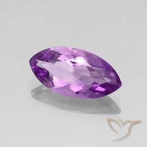 Amatista Violeta púrpura medio natural de 6.15 ct, Marquesa, VS