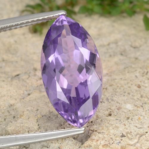 Amatista Violeta iris intenso natural de 7.27 ct, Marquesa, VS