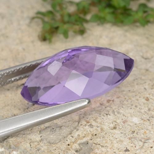 Amatista Violeta iris intenso natural de 7.27 ct, Marquesa, VS