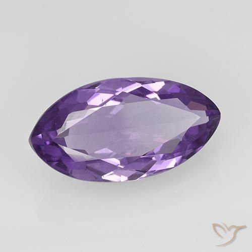 Amatista Violeta medio natural de 5.94 ct, Marquesa, VS