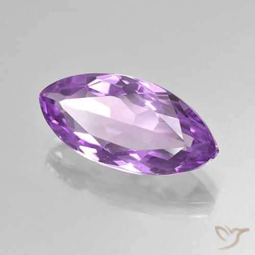 Amatista Violeta púrpura intenso natural de 5.79 ct, Marquesa, VS