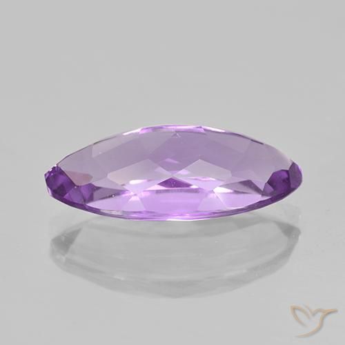 Amatista Violeta púrpura intenso natural de 5.79 ct, Marquesa, VS