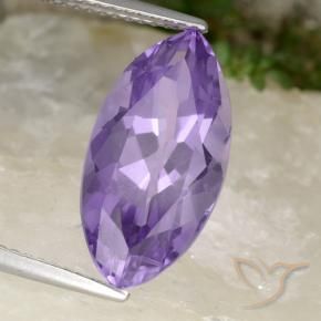 Amatista Violeta medio natural de 6.53 ct, Marquesa, VS