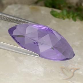 Amatista Violeta medio natural de 6.53 ct, Marquesa, VS