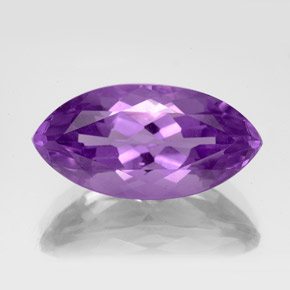 Amatista violeta natural de 6,73 ct, marquesa, VS