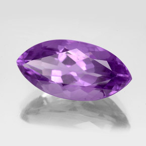 Amatista violeta natural de 6,73 ct, marquesa, VS