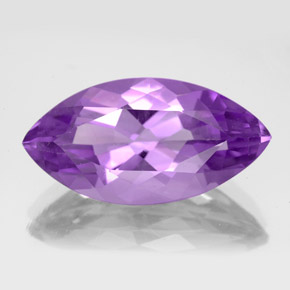 Amatista violeta natural de 6,87 ct, marquesa, VS