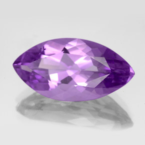 Amatista violeta natural de 6,87 ct, marquesa, VS
