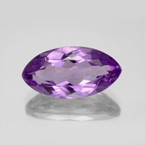 Amatista violeta natural de 6,72 ct, marquesa, VVS-VS