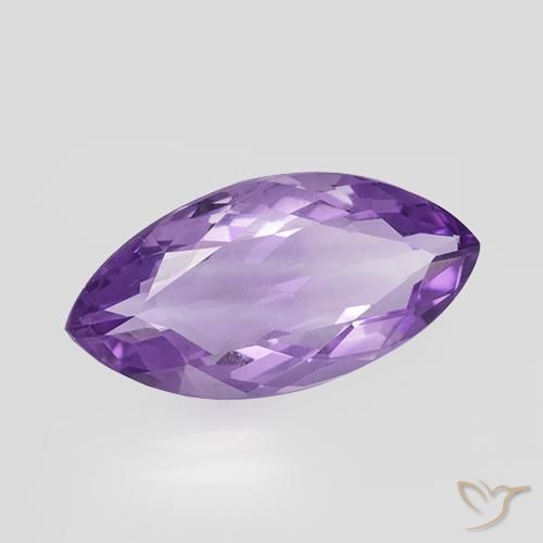 Amatista Violeta oscuro natural de 5.35 ct, Marquesa, VVS-VS