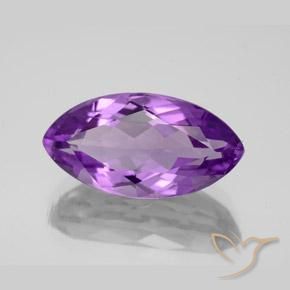 Amatista Violeta medio natural de 6.44 ct, Marquesa, VS