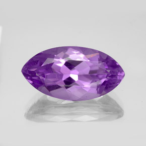 Amatista violeta natural de 6,09 ct, marquesa, VS