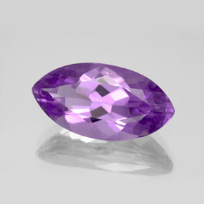 Amatista violeta natural de 6,09 ct, marquesa, VS
