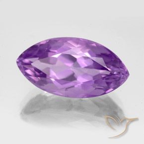 Amatista Violeta vívido natural de 7.45 ct, Marquesa, VVS-VS