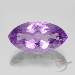 Amatista violeta púrpura intenso natural de 7,56 ct, marquesa, VS