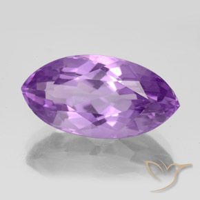 Amatista violeta púrpura intenso natural de 7,56 ct, marquesa, VS