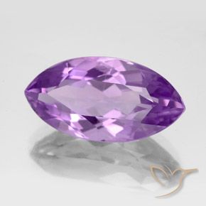 Amatista Violeta púrpura medio natural de 7.04 ct, Marquesa, VVS-VS
