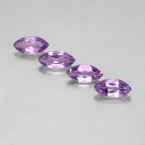 Gemas de amatista violeta natural de 3,83 ct, marquesa, VS