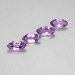 Gemas de amatista violeta natural de 3,83 ct, marquesa, VS