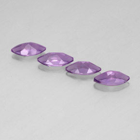 Gemas de amatista violeta natural de 3,83 ct, marquesa, VS