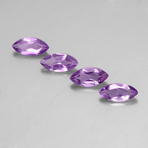 Gemas de amatista violeta natural de 3,68 ct, marquesa, VS