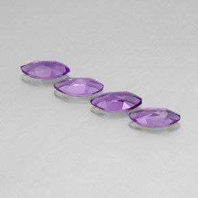 Gemas de amatista violeta natural de 3,68 ct, marquesa, VS
